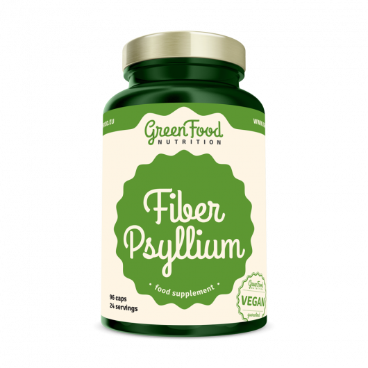Vláknina Psylium vegan 96 kaps. - GreenFood Nutrition